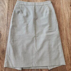 Louis Vuitton Skirt Womens 34 Beige Wool Blend Uniformes Pencil Lined Office